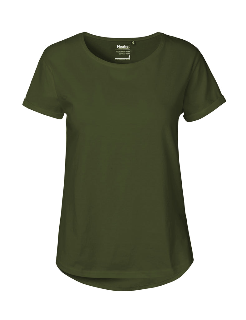Ladies Roll Up Sleeve T-shirt